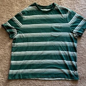💜 3 for $10 Men's Green Striped Short Sleeve Tee